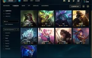 Conta bronze 1 com 150 Champs e 73 Skins + 2 RARAS