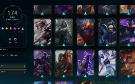 Conta LoL esmeralda 3, full champs, 174 skins conta MAIN (CO