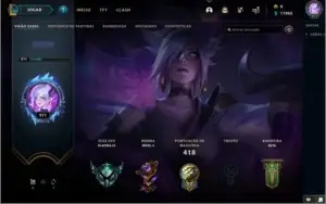 DADOS DE CRIAÇÃO, 100 SKINS, NIVEL 271, MOLDURA YONE YASUO+
