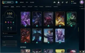 DADOS DE CRIAÇÃO, 100 SKINS, NIVEL 271, MOLDURA YONE YASUO+