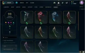 DADOS DE CRIAÇÃO, 100 SKINS, NIVEL 271, MOLDURA YONE YASUO+