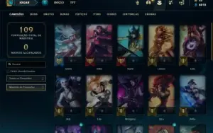 Conta Unranked com 32 Champs e 32 Skins