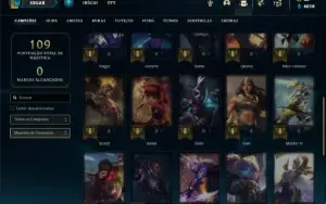 Conta Unranked com 32 Champs e 32 Skins