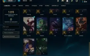Conta Unranked com 32 Champs e 32 Skins