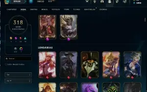 Conta lol 318skins Full champs