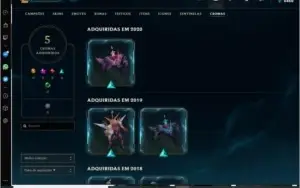 CONTA LOL 100 SKINS >>> VARIOS CHAMPIONS >>> GOLD 3