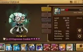 Reroll Summoners War lvl10 com Expresso Cookie de Luz