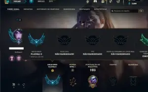 Platina 2 com 50 Champs e 30 Skins + 11 Fragmentos ADC E SUP