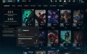 Platina 1 com TODOS os champs e 221 Skins + 600k de Lee