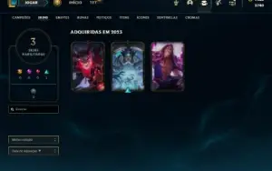 Diamante 4 com 40 Champs e 3 Skins + 1480 RP