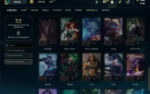 Diamante 4 com 40 Champs e 3 Skins + 1480 RP