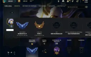 Diamante 4 com 40 Champs e 3 Skins + 1480 RP