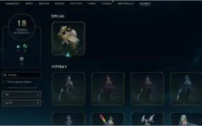 CONTA DE LOL GOLD 3, 18 CROMAS, 2 ULTIMATES, 7 LENDARIAS.