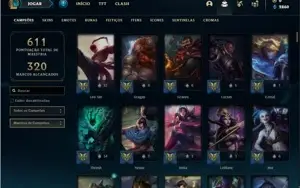 Conta prata 1 com TODOS os champs e 213 Skins + 7 Vitoriosas
