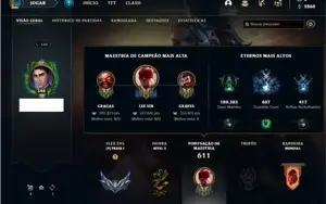 Conta prata 1 com TODOS os champs e 213 Skins + 7 Vitoriosas