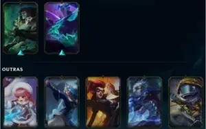 Conta diamante 4 lol muitas skins