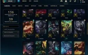 Conta Platina 4 com 40 Champs e 20 Skins
