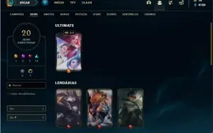 Conta Platina 4 com 40 Champs e 20 Skins
