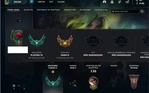 Conta Platina 4 com 40 Champs e 20 Skins