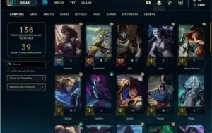 Conta Platina 4 com 40 Champs e 20 Skins
