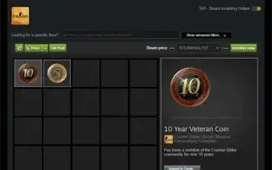 CONTA ANTIGA STEAM 18 ANOS MEDALHAS 10 E 5 ANOS DE SERVIÇO