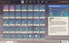 CONTA GENSHIN IMPACT COM DILUC E OUTROS LVL 21
