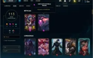 Conta ouro 3 com TODOS os champs e 113 Skins (LEVEL 613)