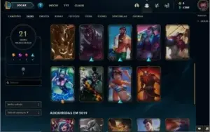 V > Atual GOLD4 MD5 com 21skins e 53champs(Plat4 na passada)
