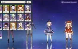 Genshin Impact Ar43 Klee + Qiqi + Jean  com 48 Resinas