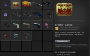 CONTA STEAM CSGO PRIME COM BROCHE CANALS