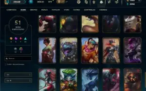 Mestre com 85 Champs e 51 Skins + 1350 RP