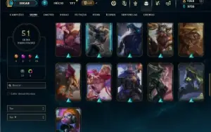 Mestre com 85 Champs e 51 Skins + 1350 RP