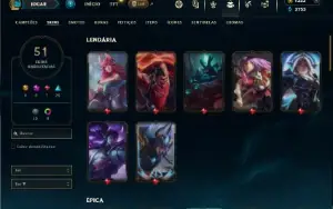 Mestre com 85 Champs e 51 Skins + 1350 RP