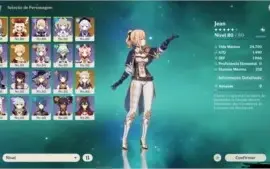 Genshin Impact AR 46 Klee C1, Jean, Albedo, Qiqi e 4 stars