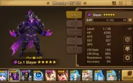 Reroll Summoners War lvl10 com Slayer Dark - Gurka + Anavel