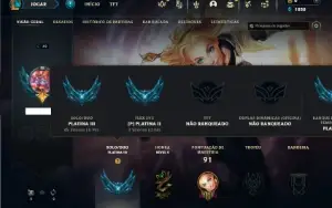 Platina 3 com 50 Champs e 11 Skins ( SEM EMAIL CONFIRMADO )