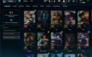 Platina 3 com 50 Champs e 11 Skins ( SEM EMAIL CONFIRMADO )
