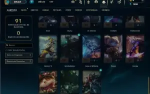 Platina 3 com 50 Champs e 11 Skins ( SEM EMAIL CONFIRMADO )