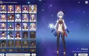conta genshin com ganyu+mona muito a explorar