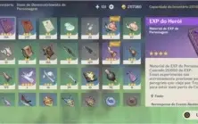 Vende-se conta com Zhongli, Yoimiya, Jean e Lumine.