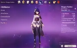 Conta Genshin Impact AR56 10 Personagens 5* + 3 Armas 5*