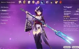 Conta Genshin Impact AR56 10 Personagens 5* + 3 Armas 5*
