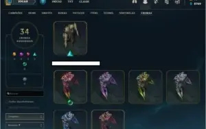 CONTA LOL TODAS SKINS/CROMAS DO NINJA DAS SOMBRAS