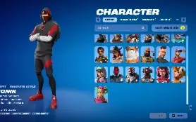 Fortnite com ikonik, renegade e muitas outras skins