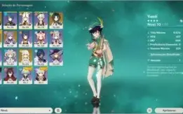 Conta AR42 4x Personagens 5* Venti+