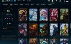 Conta prata 2 MAIN ADC, com 82 skins e 110 champs