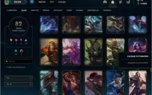 Conta prata 2 MAIN ADC, com 82 skins e 110 champs