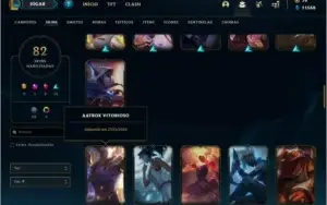 Conta prata 2 MAIN ADC, com 82 skins e 110 champs
