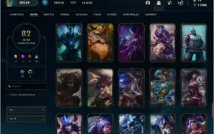 Conta prata 2 MAIN ADC, com 82 skins e 110 champs