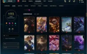 Conta LOL D2 50 PDL , 93 Campeões , 123 Skins